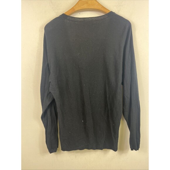 NORDSTROM OPEN EDIT Women’s V Neck Sweater Black Viscose Blend Size Medium - Picture 4 of 7